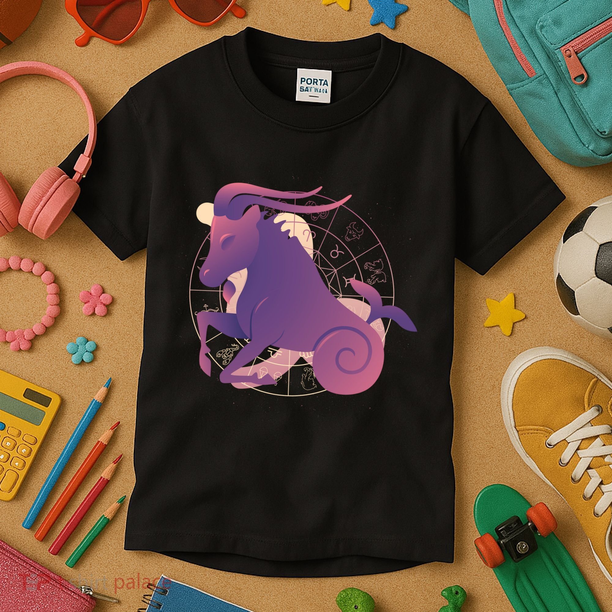 Goat Capricorn Zodiac Kids T-Shirt