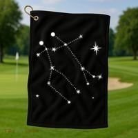 Gemini Constellation Zodiac Golf Towel thumb 1