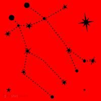 Gemini Constellation Zodiac Santa Hat thumb 1