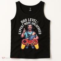 Gamer Dad  Achievement Unlocked Fatherhood Tank Top thumb 2