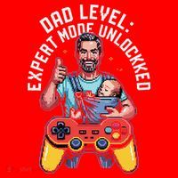 Gamer Dad  Achievement Unlocked Fatherhood Santa Hat thumb 1