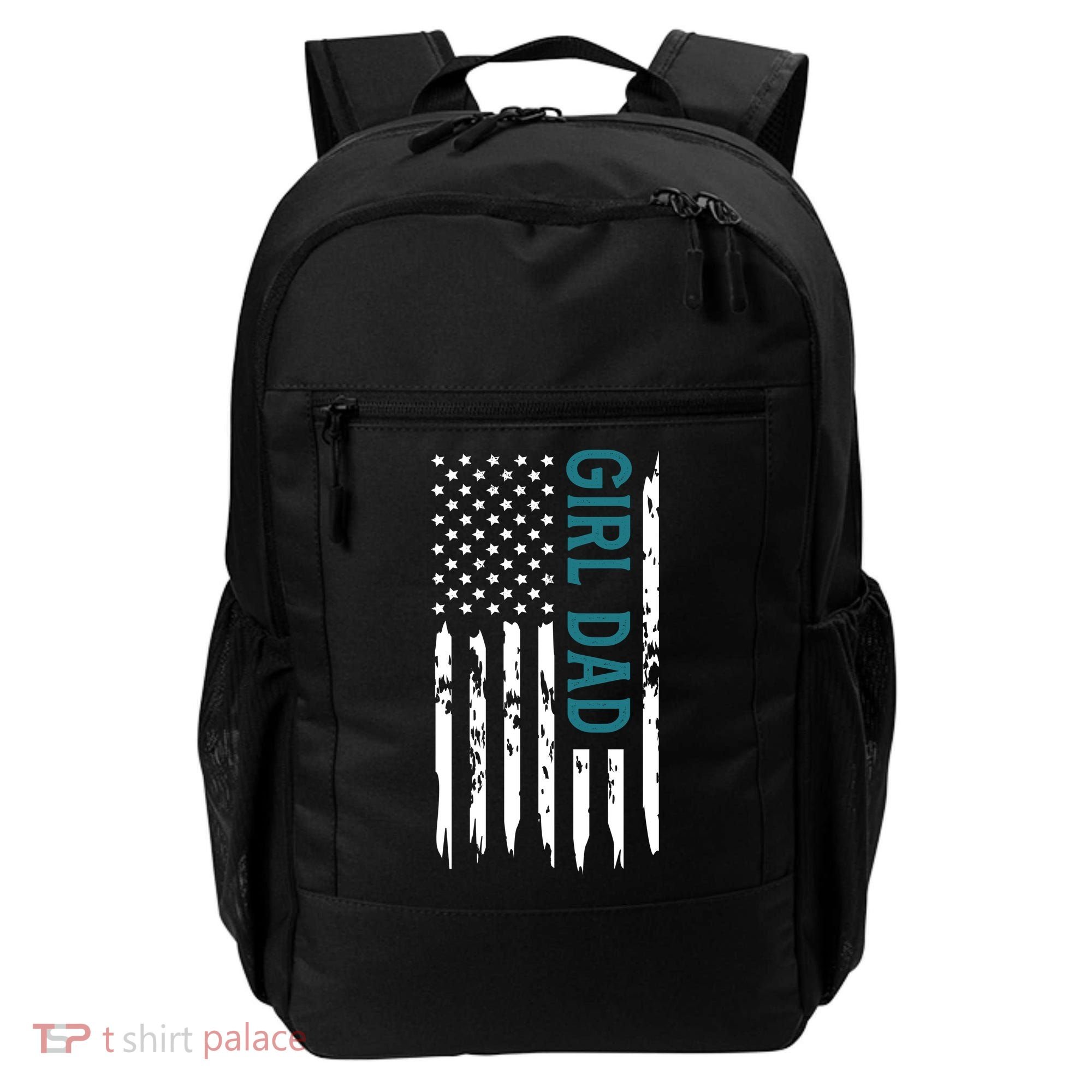 Girl Dad American Flag Backpack