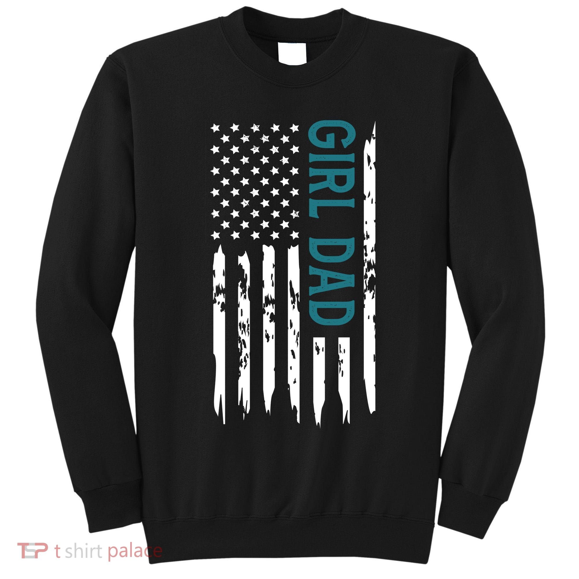 Girl Dad American Flag Tall Sweatshirt