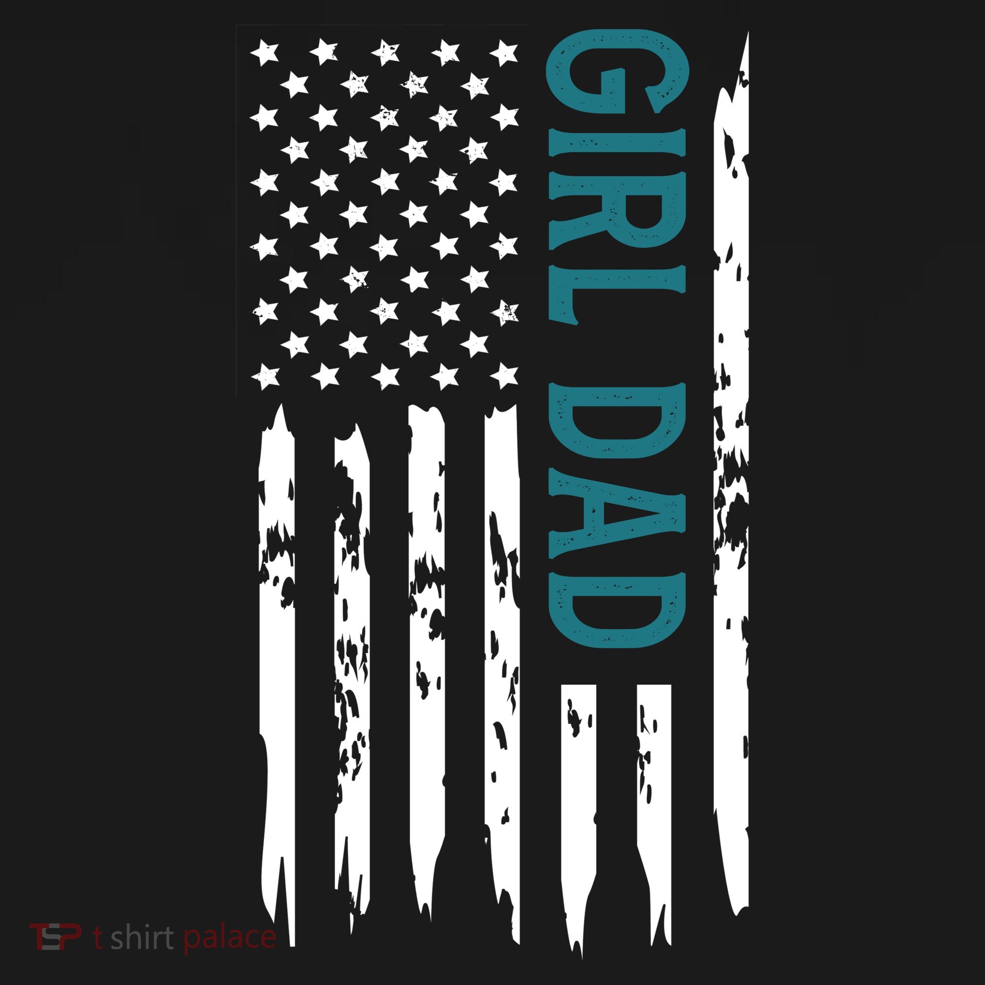 Girl Dad American Flag Tote Bag