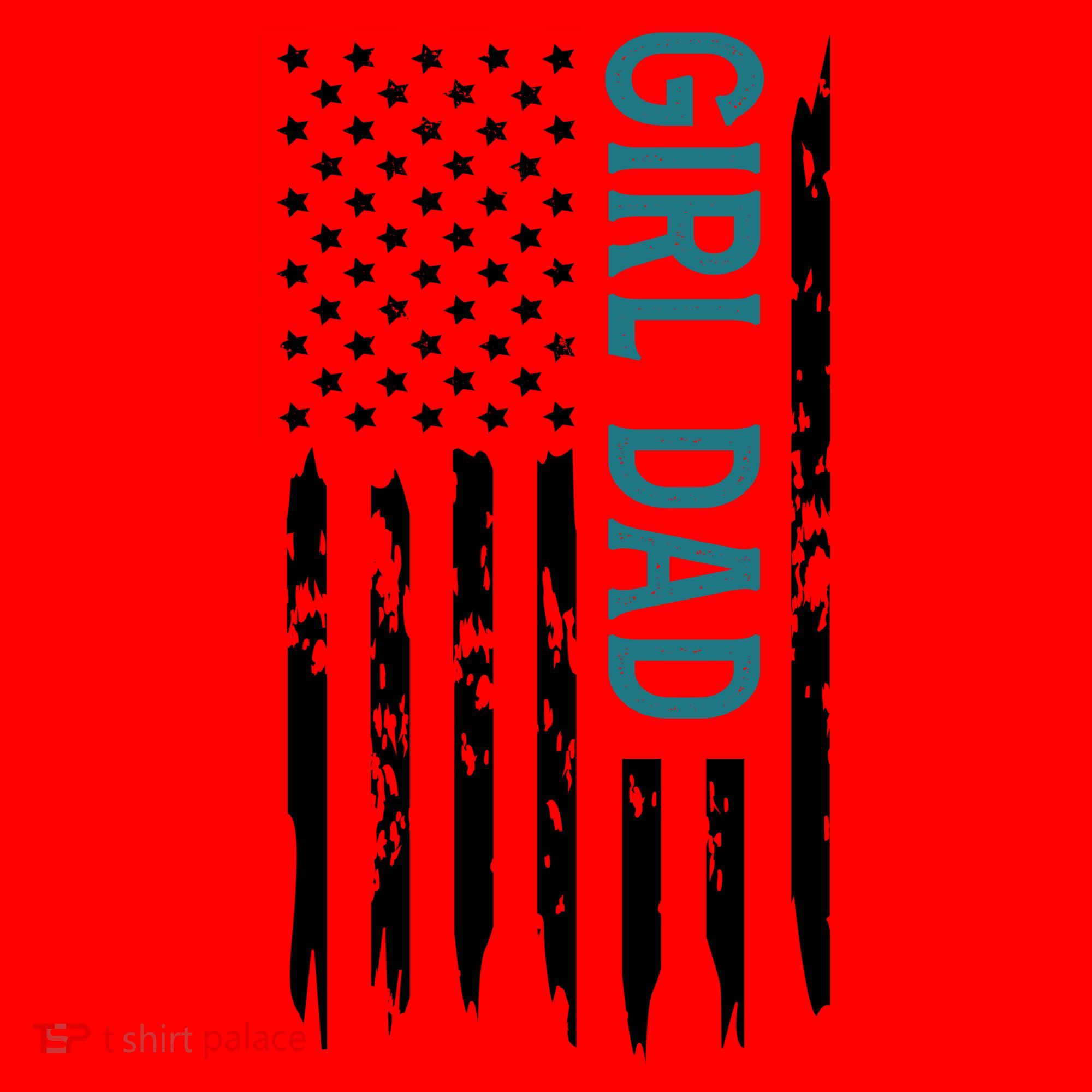 Girl Dad American Flag Santa Hat