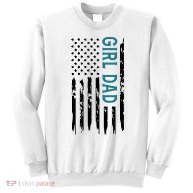 Girl Dad American Flag Sweatshirt