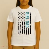 Girl Dad American Flag T-Shirt thumb 4