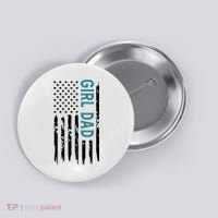 Girl Dad American Flag Button thumb 0