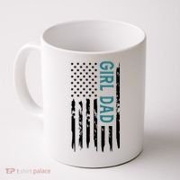 Girl Dad American Flag Coffee Mug thumb 0