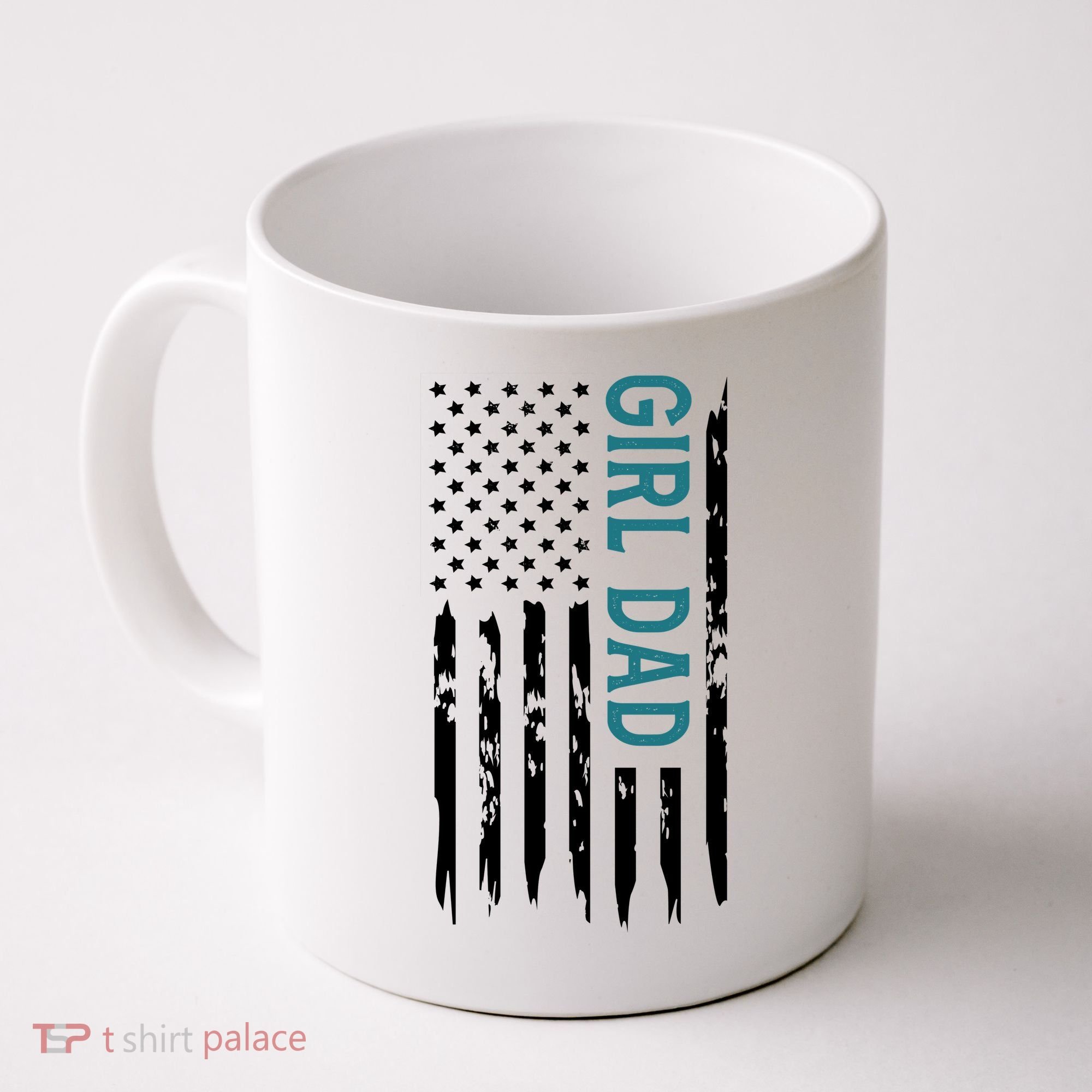 Girl Dad American Flag Coffee Mug