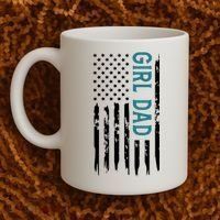 Girl Dad American Flag Coffee Mug thumb 2