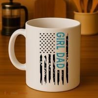 Girl Dad American Flag Coffee Mug thumb 4