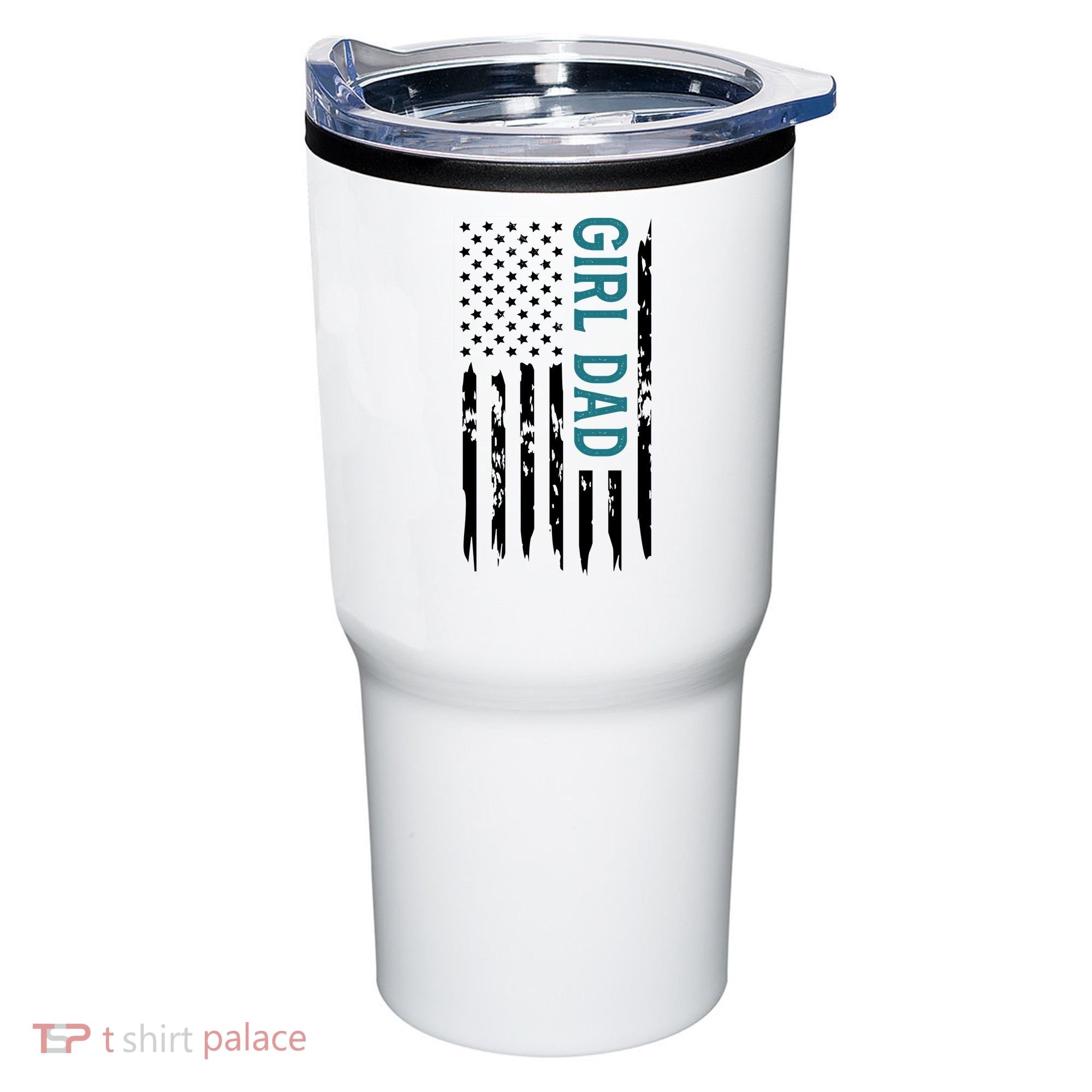 Girl Dad American Flag Tumbler