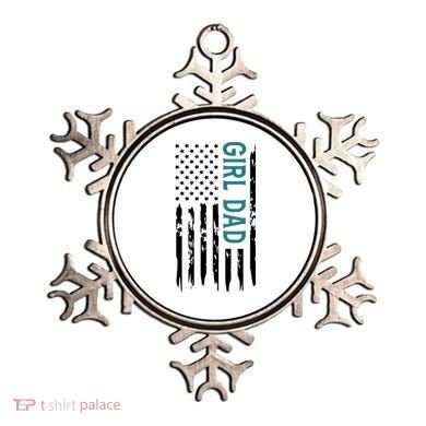 Girl Dad American Flag Ornament