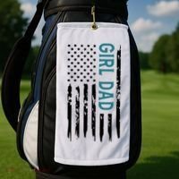 Girl Dad American Flag Golf Towel thumb 2