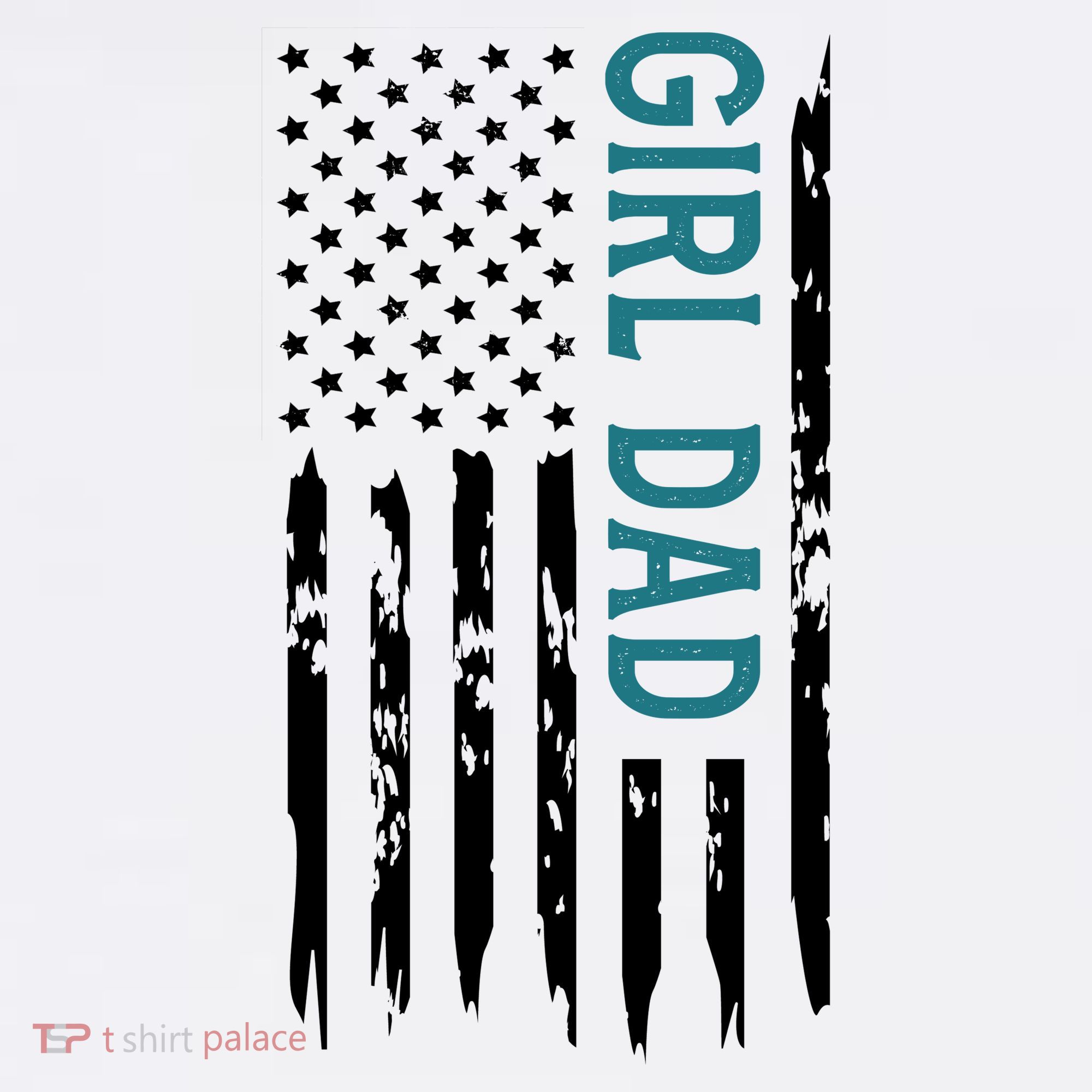 Girl Dad American Flag Golf Towel