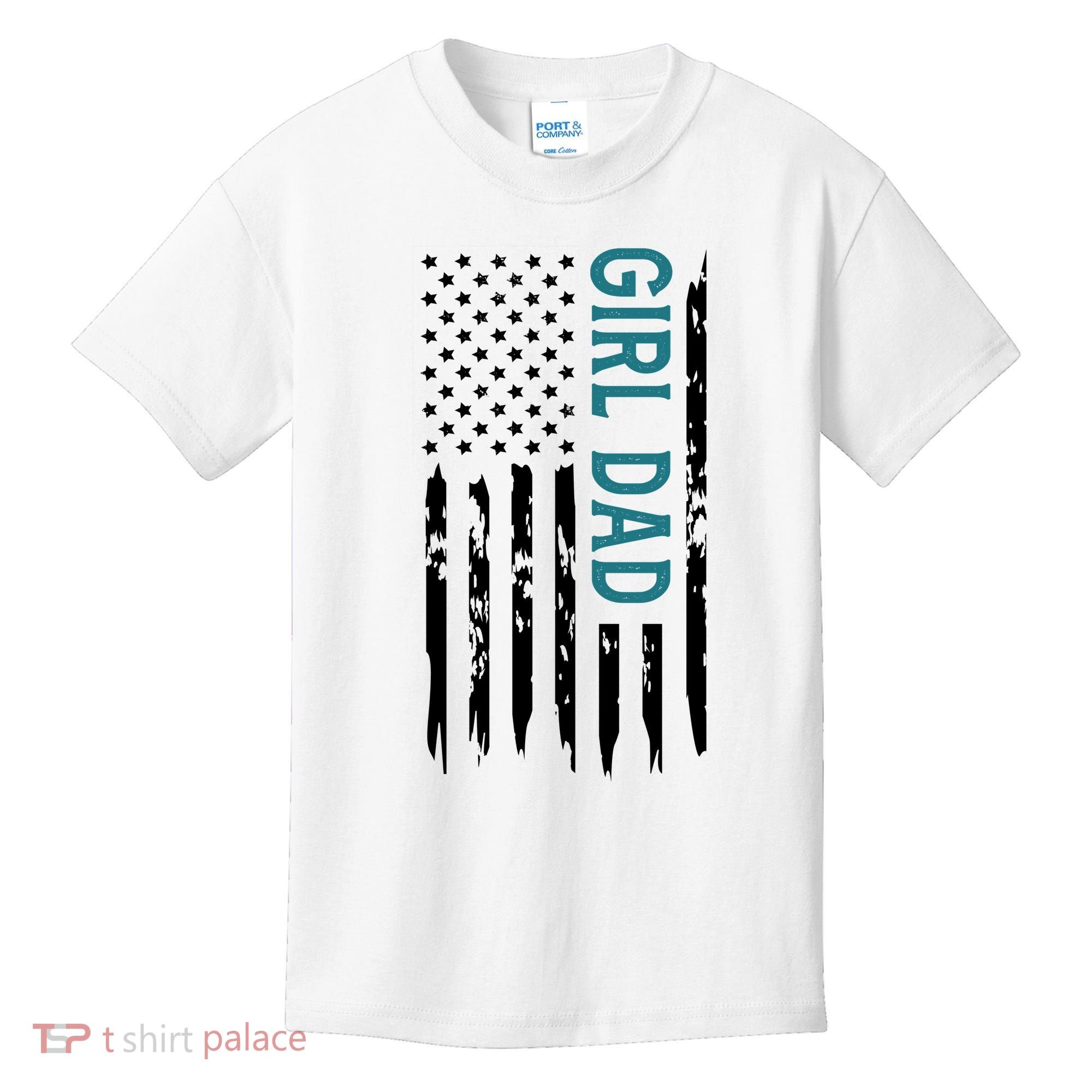 Girl Dad American Flag Kids T-Shirt