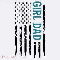 Girl Dad American Flag Kids T-Shirt thumb 4