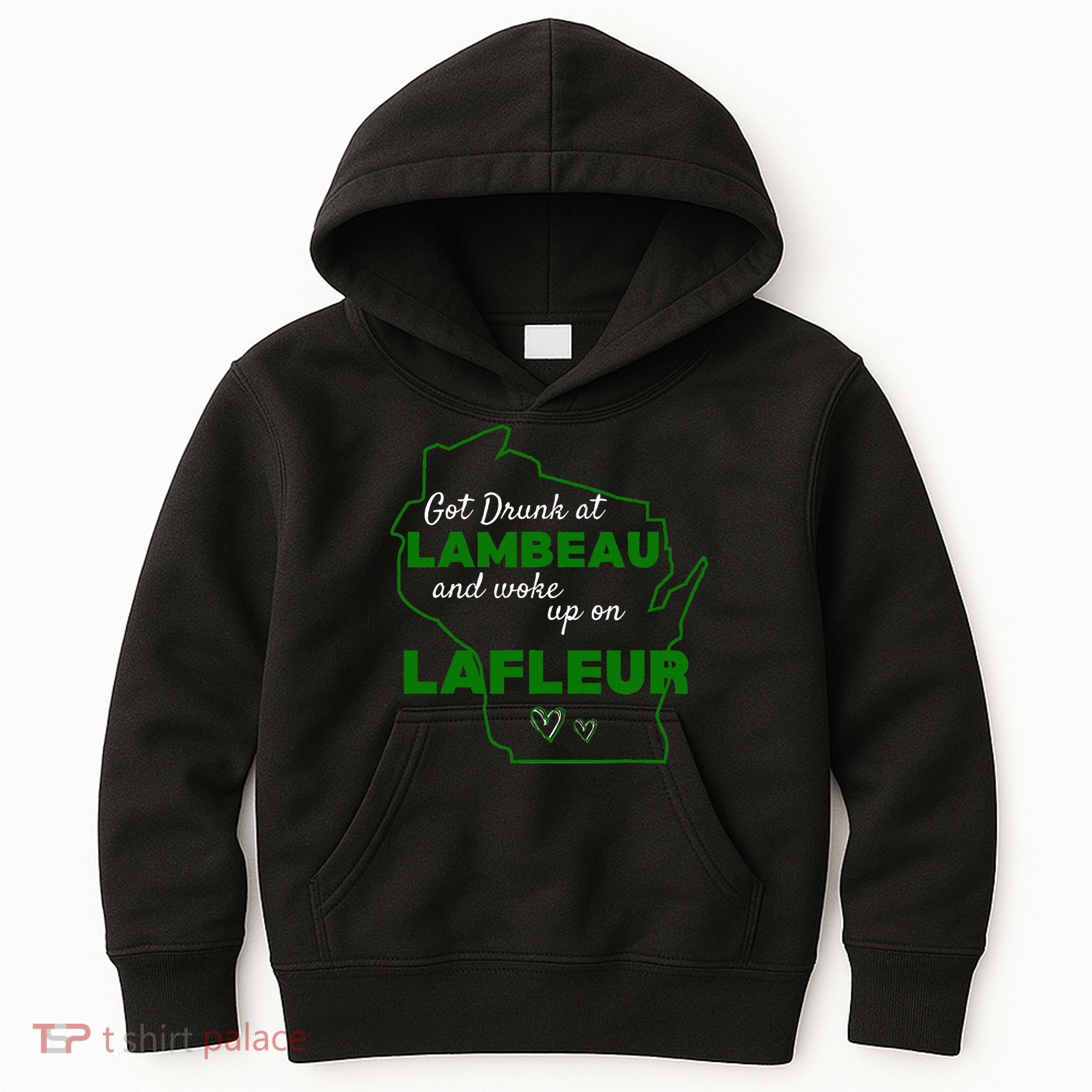 Got Drunk At Lambeau And Woke Up On Lafleur Fans Kids Hoodie