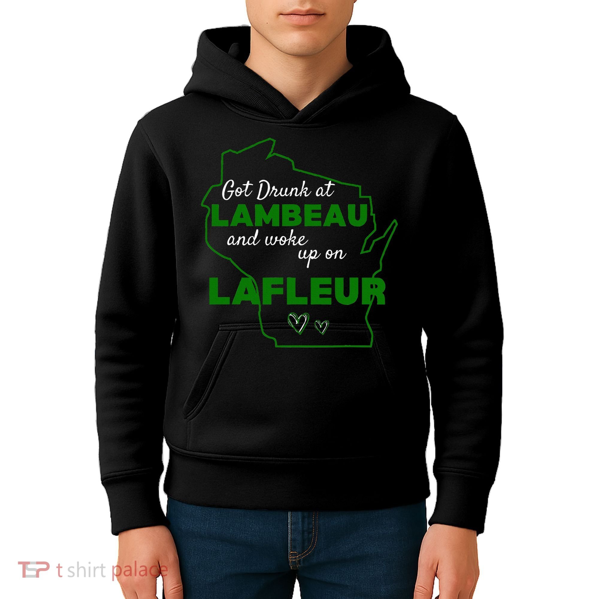 Got Drunk At Lambeau And Woke Up On Lafleur Fans Kids Hoodie