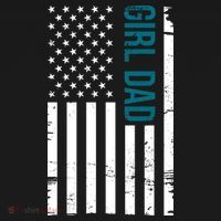 Girl Dad American Flag Pom Pom 12in Knit Beanie thumb 2