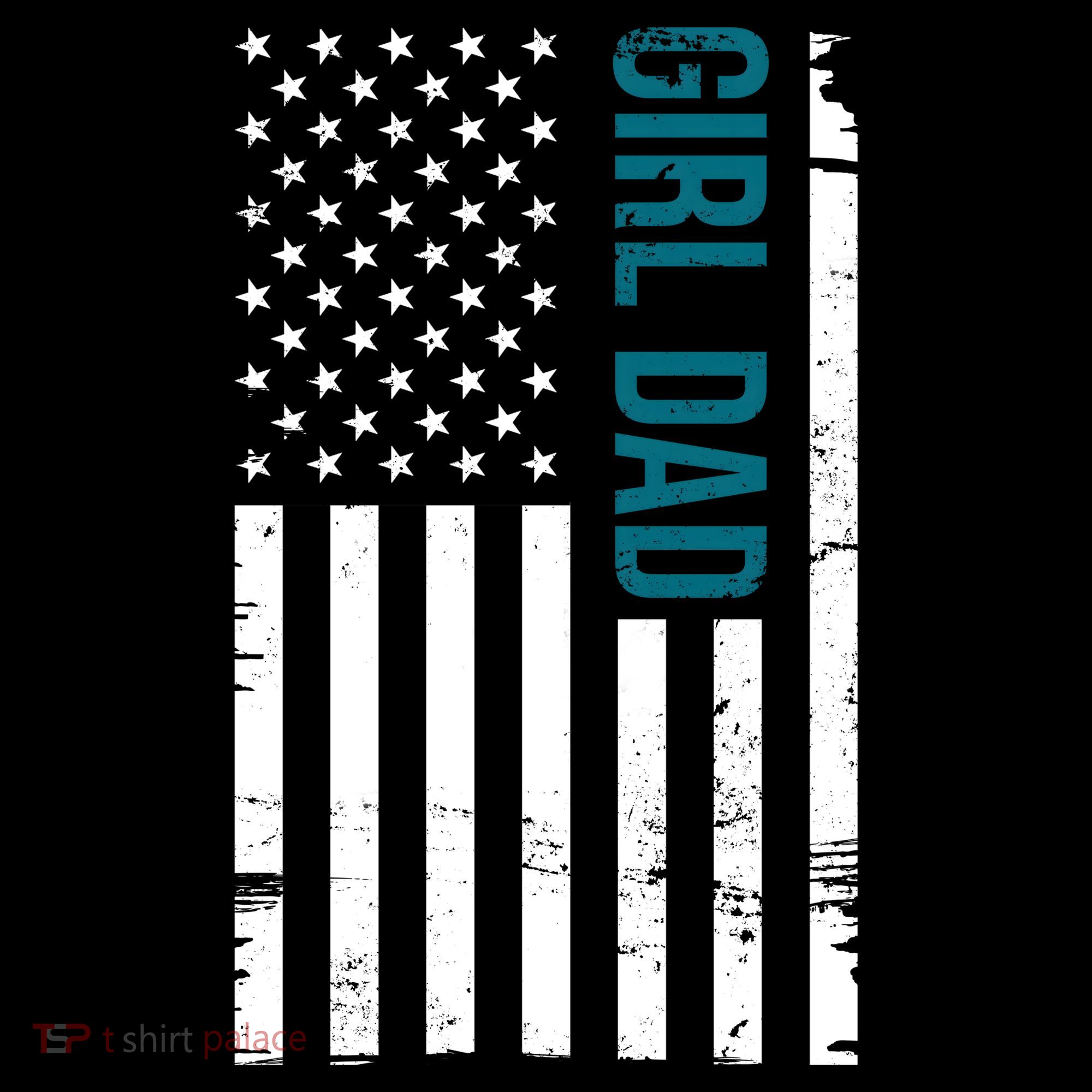 Girl Dad American Flag Pom Pom 12in Knit Beanie