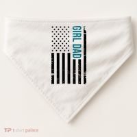 Girl Dad American Flag USA-Made Doggie Bandana thumb 0