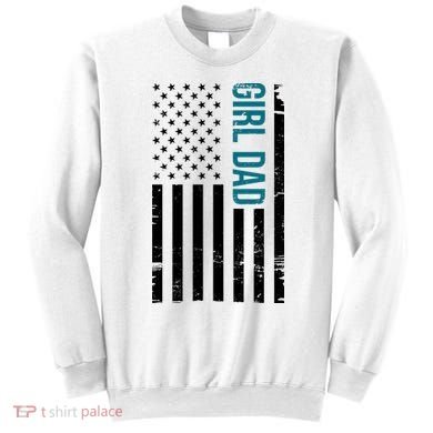 Girl Dad American Flag Sweatshirt