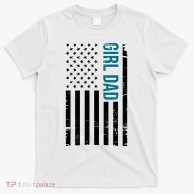 Girl Dad American Flag T-Shirt