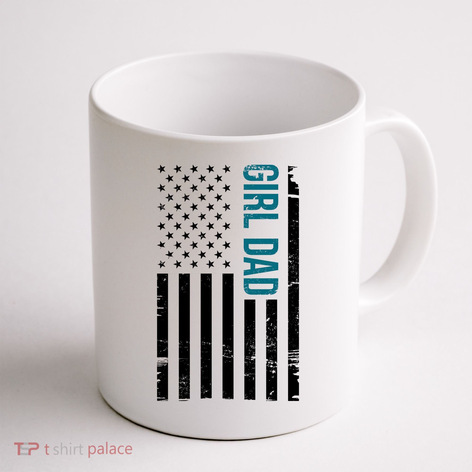 Girl Dad American Flag Coffee Mug