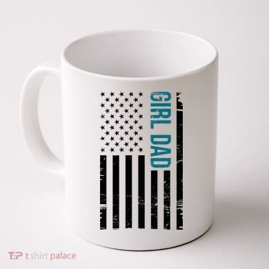 Girl Dad American Flag Coffee Mug