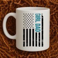 Girl Dad American Flag Coffee Mug thumb 2