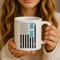 Girl Dad American Flag Coffee Mug thumb 3