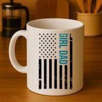 Girl Dad American Flag Coffee Mug thumb 4