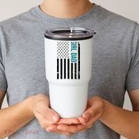 Girl Dad American Flag Tumbler thumb 2