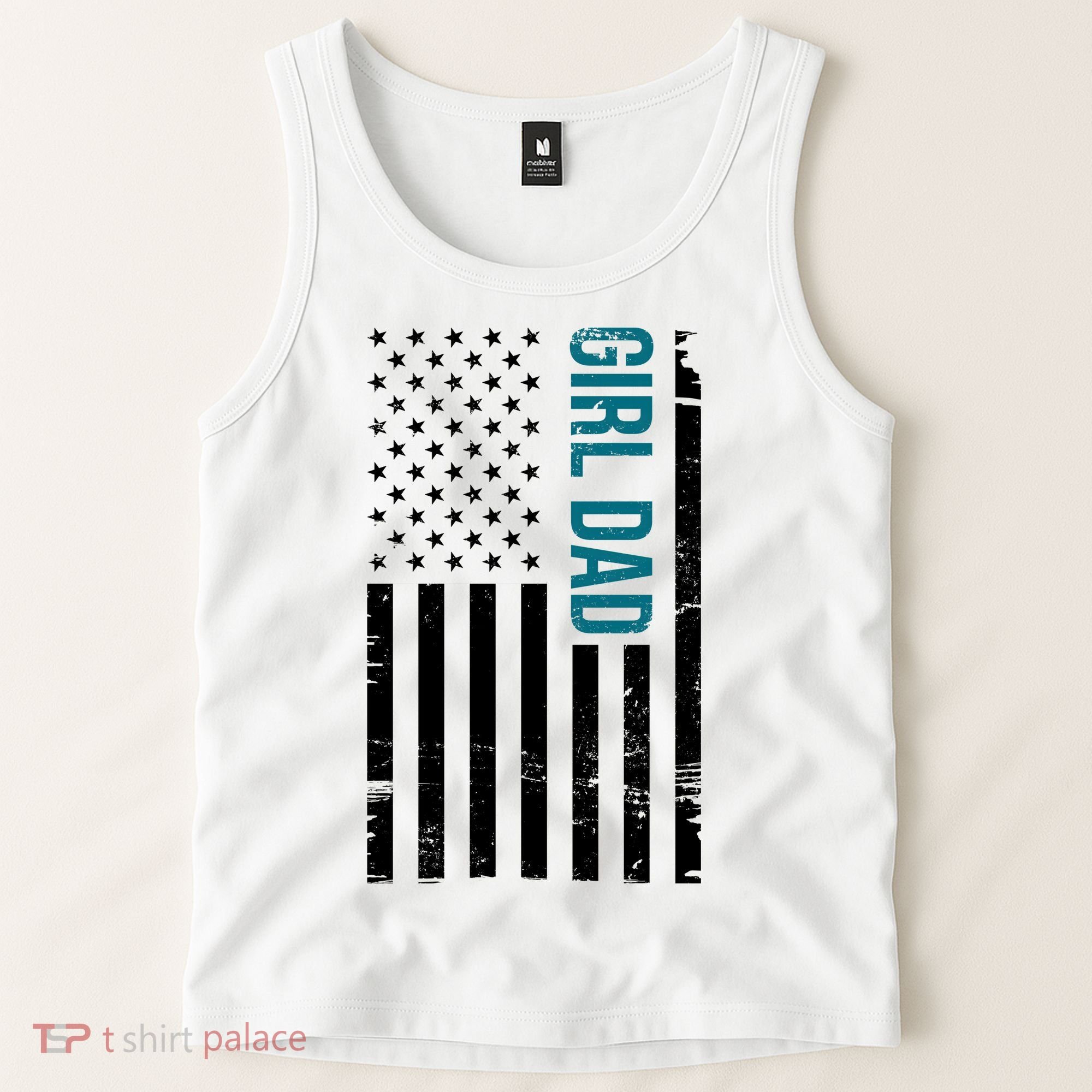 Girl Dad American Flag Tank Top