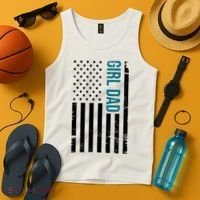 Girl Dad American Flag Tank Top thumb 4