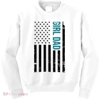 Girl Dad American Flag Kids Sweatshirt thumb 0