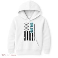 Girl Dad American Flag Kids Hoodie thumb 0