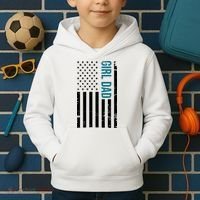 Girl Dad American Flag Kids Hoodie thumb 2