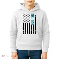 Girl Dad American Flag Kids Hoodie thumb 4