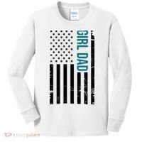 Girl Dad American Flag Kids Long Sleeve Shirt thumb 0