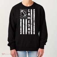 Game Day American Flag Football Lover Women's Sweatshirt thumb 0