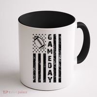 Game Day American Flag Football Lover Coffee Mug thumb 1