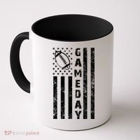 Game Day American Flag Football Lover Coffee Mug thumb 0