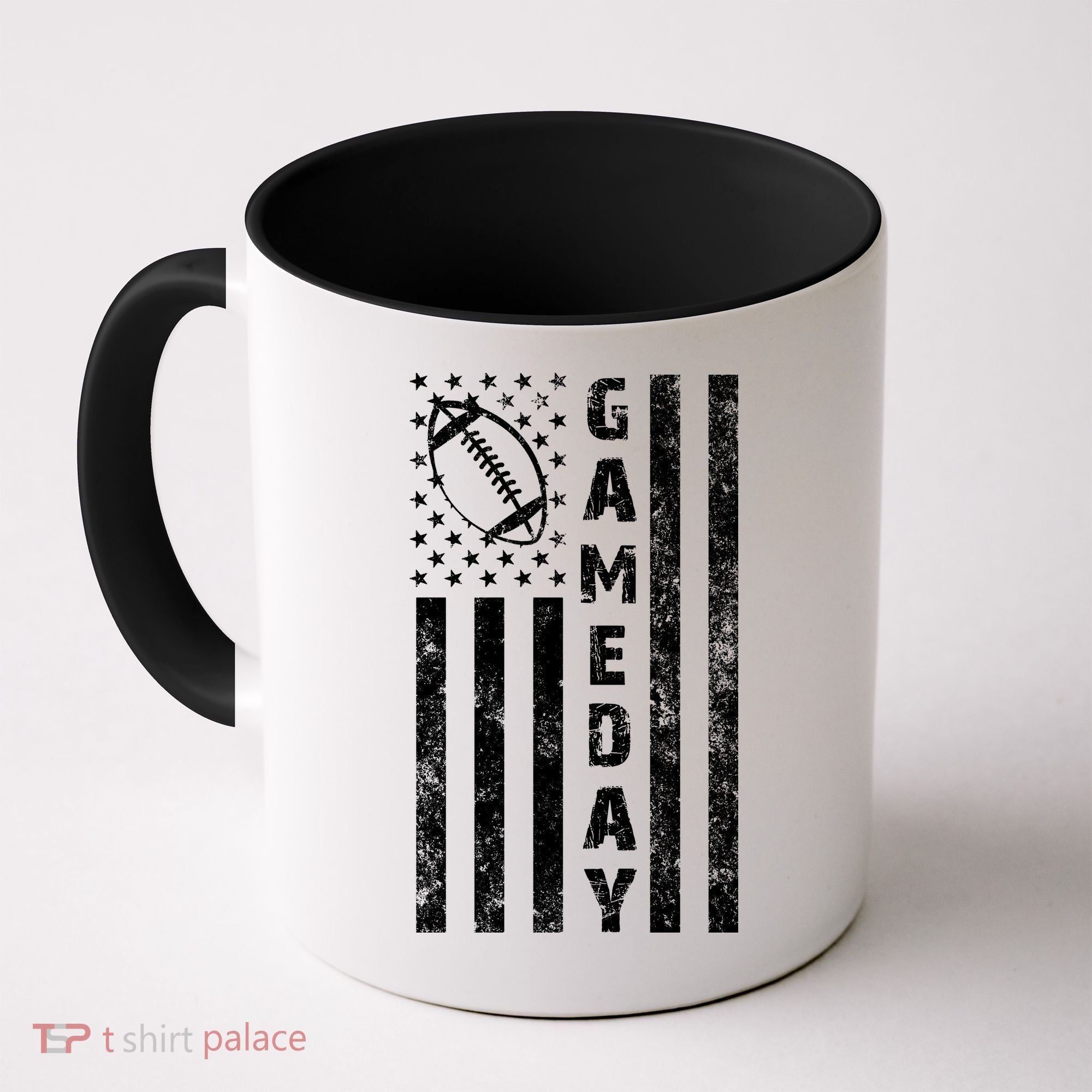 Game Day American Flag Football Lover Coffee Mug