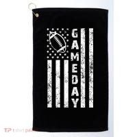 Game Day American Flag Football Lover Golf Towel thumb 0