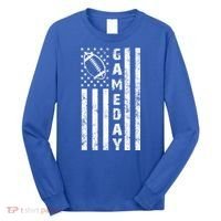 Game Day American Flag Football Lover Long Sleeve Shirt thumb 0