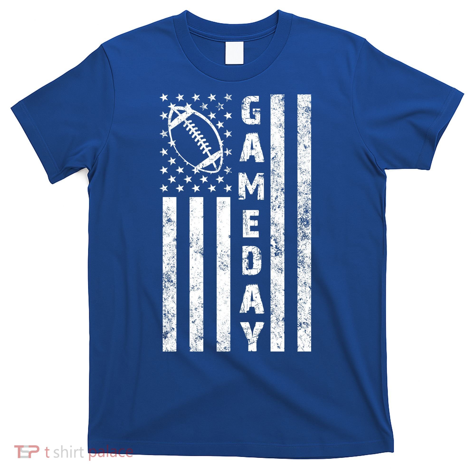 Game Day American Flag Football Lover T-Shirt