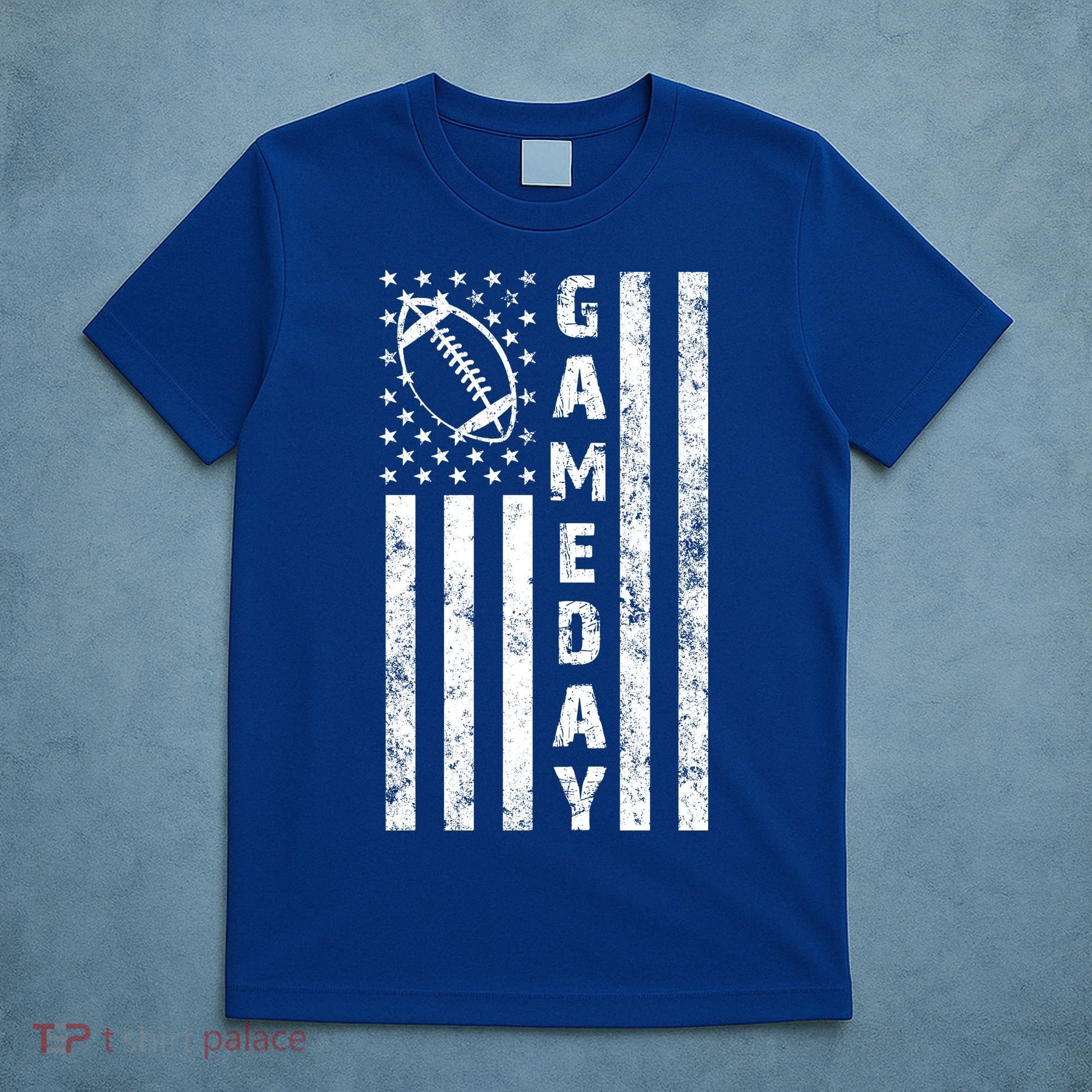 Game Day American Flag Football Lover T-Shirt